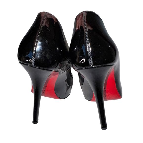 Christian Louboutin Argotik Black Patent Leather Heels Pumps Size 39 - Picture 12 of 14